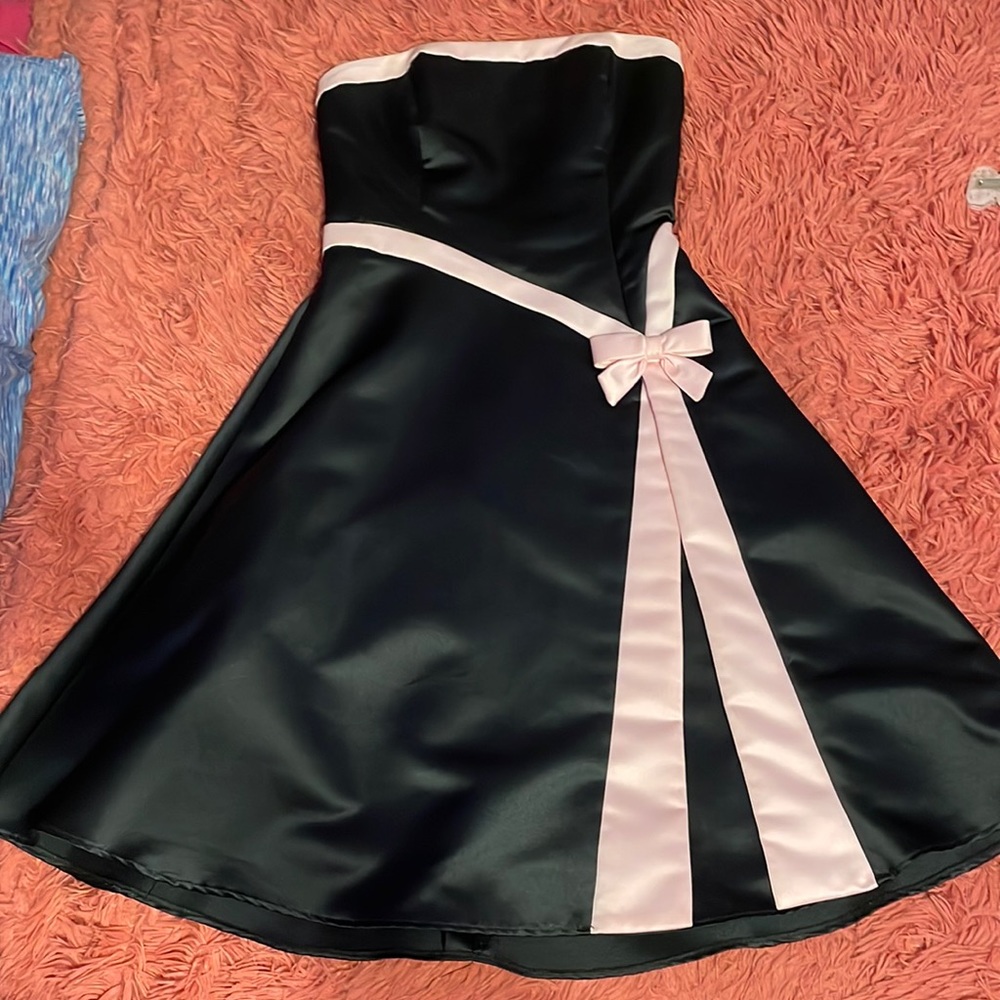 Black and pink homecoming dress